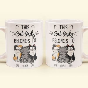 This Cat Lady Belongs To - Personalized Mug