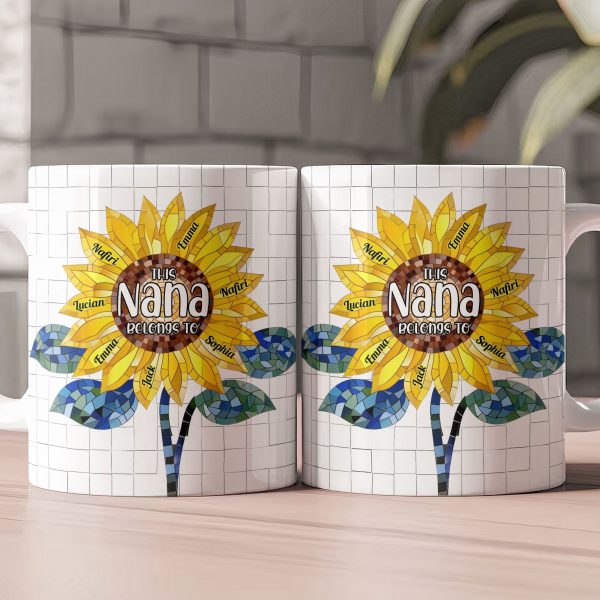This Grandma Belongs To Mosaic Art Style - Personalized Mug This Grandma Belongs To Mosaic Art Style - Personalized Mug