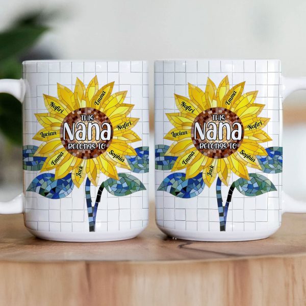 This Grandma Belongs To Mosaic Art Style - Personalized Mug This Grandma Belongs To Mosaic Art Style - Personalized Mug