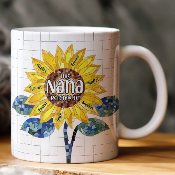 This Grandma Belongs To Mosaic Art Style - Personalized Mug This Grandma Belongs To Mosaic Art Style - Personalized Mug