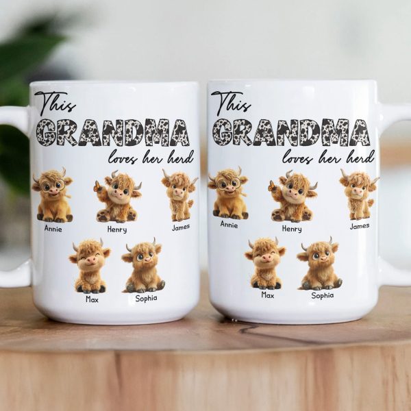 This Grandma Loves Her Herd Gift For Grandma - Personalized Mug This Grandma Loves Her Herd Gift For Grandma - Personalized Mug