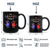 This Grandpa Belongs To Hand Prints Doodle - Personalized Black Mug This Grandpa Belongs To Hand Prints Doodle - Personalized Black Mug