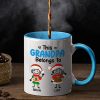 This Grandpa Grandma Belongs To Christmas Kid Stick Figures - Personalized Accent Mug This Grandpa Grandma Belongs To Christmas Kid Stick Figures - Personalized Accent Mug