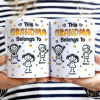 This Grandpa Grandma Belongs To Kids Pet 3D Effect - Personalized White Edge-to-Edge Mug