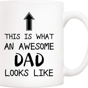 This Is What an Awesome Dad Looks Like Coffee Mug Funny Gift for Dad from Daughter Son Kids