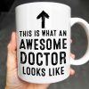This Is What An Awesome Doctor Looks Like, Medical Coat and Stethoscope - Personalized Custom Coffee Mug - DOC010_MG