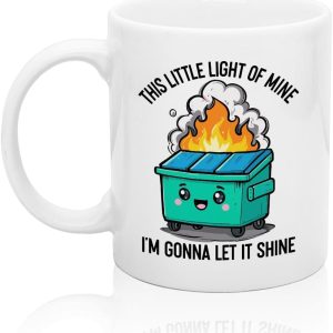 This Little Light Of Mine I'm Gonna Let It Shine Coffee Mug, Inspirational Gift for Women Men, Birthday Christmas Gift for Friend Coworker