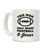 This Mom Only Needs Football and Jesus Coffee Mug This Mom Only Needs Football and Jesus Coffee Mug