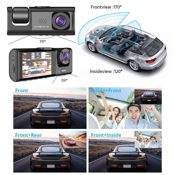 Three Channel Car Hd Dashcam Three Channel Car Hd Dashcam