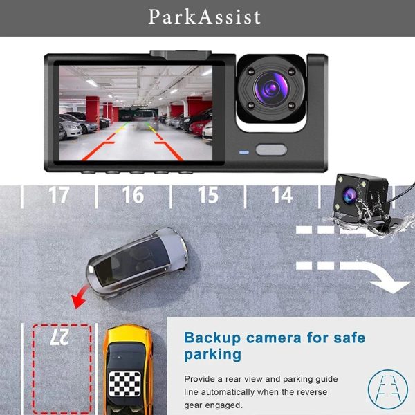 Three Channel Car Hd Dashcam Three Channel Car Hd Dashcam