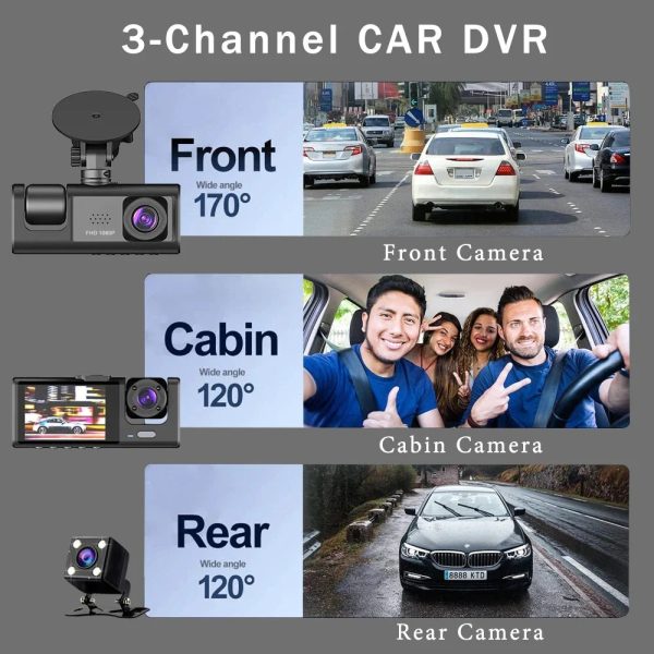 Three Channel Car Hd Dashcam Three Channel Car Hd Dashcam