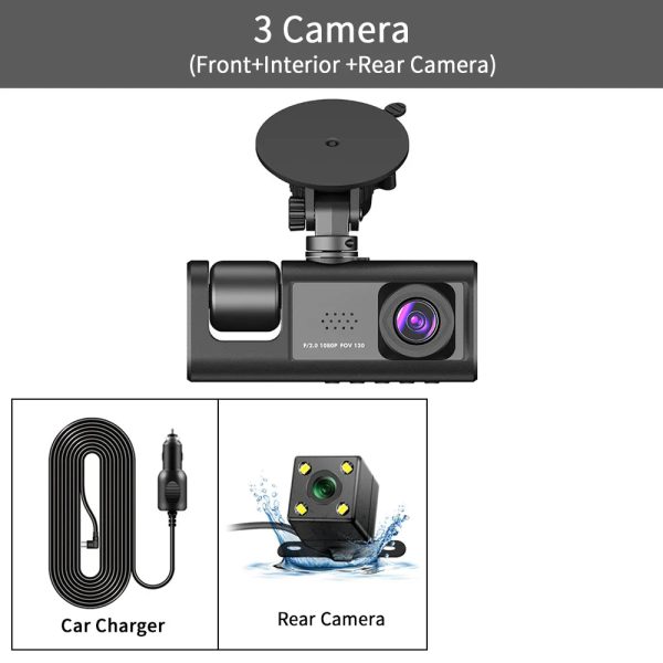 Three Channel Car Hd Dashcam Three Channel Car Hd Dashcam