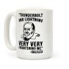 Thunderbolt and Lightning Very Very Frightening Me Galileo Parody Coffee Mug Thunderbolt and Lightning Very Very Frightening Me Galileo Parody Coffee Mug