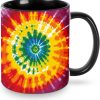 Tie Dye Coffee Mug Funny Ceramic Mug, Novelty Gift Idea for Friends Coworkers, Cool Coffee Cup for Home Office Kitchen Decor