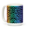 Tiger Stripe Rainbow 90s Pattern Coffee Mug