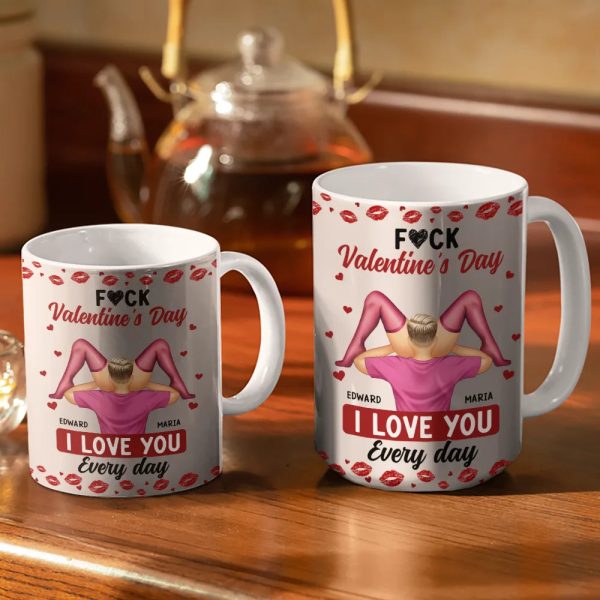 Timber Couple I Love You Every Day - Personalized White Edge-to-Edge Mug Timber Couple I Love You Every Day - Personalized White Edge-to-Edge Mug