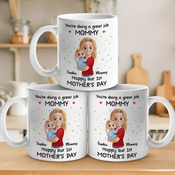 Tiny Arms, Endless Love - Family Personalized Custom Mug - Mother's Day, Baby Shower Gift, Gift For First Mom Tiny Arms, Endless Love - Family Personalized Custom Mug - Mother's Day, Baby Shower Gift, Gift For First Mom