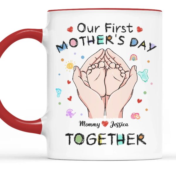 Tiny Toes, Big Love - Family Personalized Custom Mug - Mother's Day, Baby Shower Gift, Gift For First Mom Tiny Toes, Big Love - Family Personalized Custom Mug - Mother's Day, Baby Shower Gift, Gift For First Mom