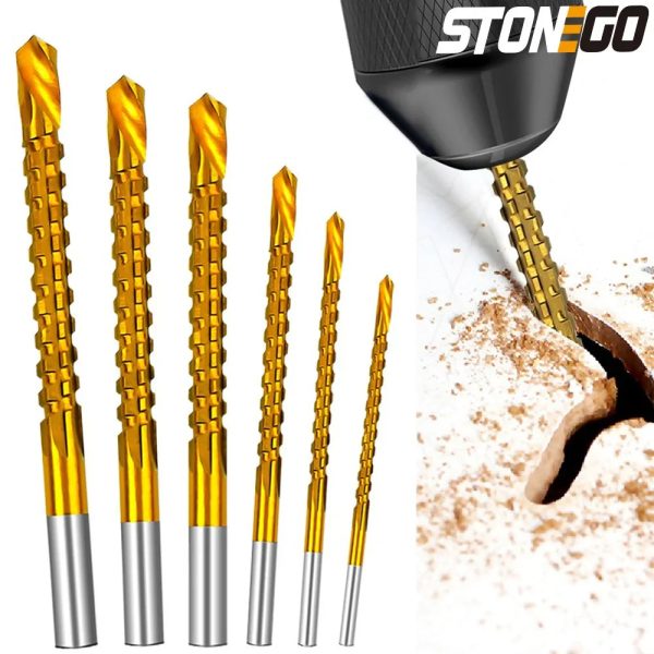 Titanium Coated Spiral Jagged Saw Drill Bit Set Titanium Coated Spiral Jagged Saw Drill Bit Set