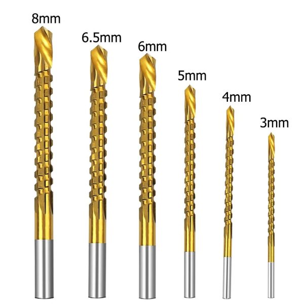 Titanium Coated Spiral Jagged Saw Drill Bit Set Titanium Coated Spiral Jagged Saw Drill Bit Set