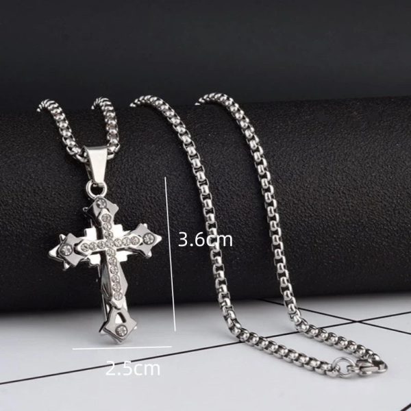 Titanium Steel Cross Pendant Necklace Titanium Steel Cross Pendant Necklace
