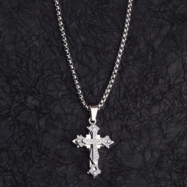 Titanium Steel Cross Pendant Necklace Titanium Steel Cross Pendant Necklace