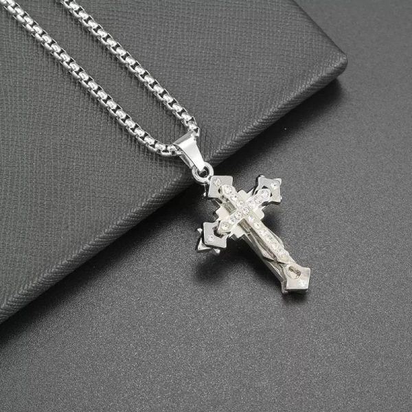 Titanium Steel Cross Pendant Necklace Titanium Steel Cross Pendant Necklace