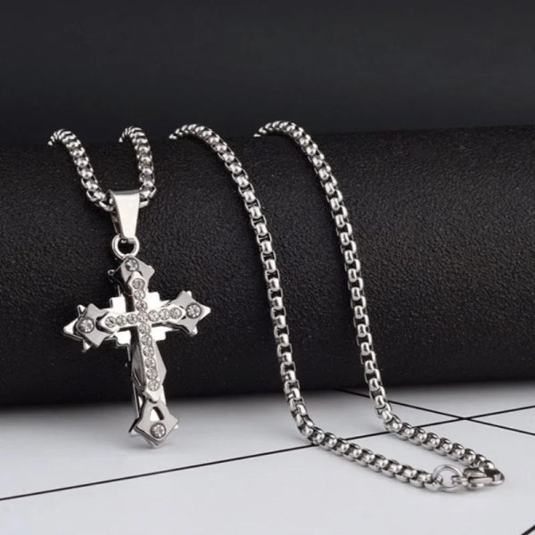 Titanium Steel Cross Pendant Necklace Titanium Steel Cross Pendant Necklace