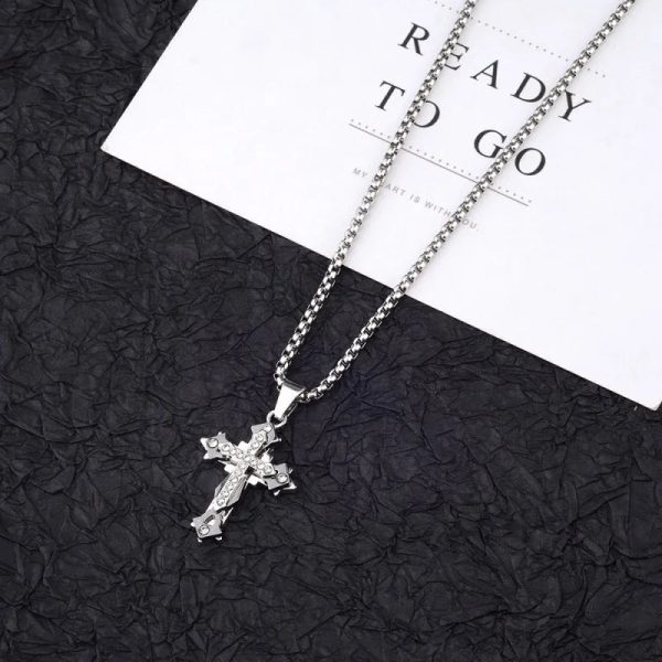 Titanium Steel Cross Pendant Necklace Titanium Steel Cross Pendant Necklace