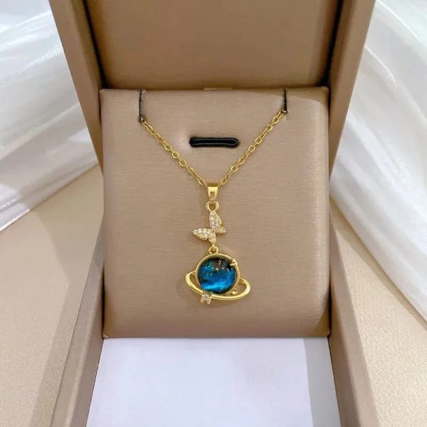 Titanium Steel Star Pendant Necklace in Gold Tone Titanium Steel Star Pendant Necklace in Gold Tone