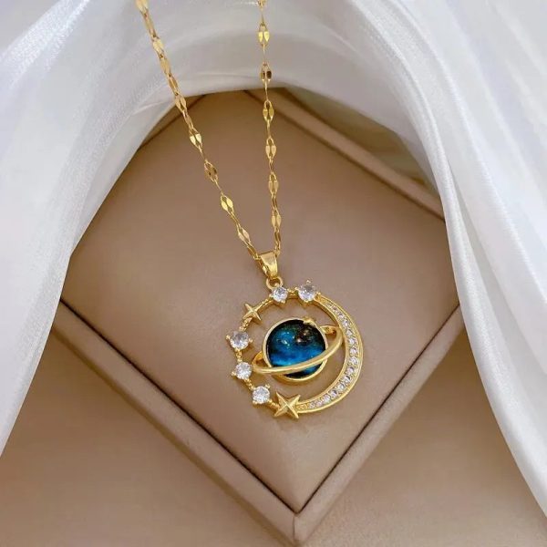 Titanium Steel Star Pendant Necklace in Gold Tone Titanium Steel Star Pendant Necklace in Gold Tone