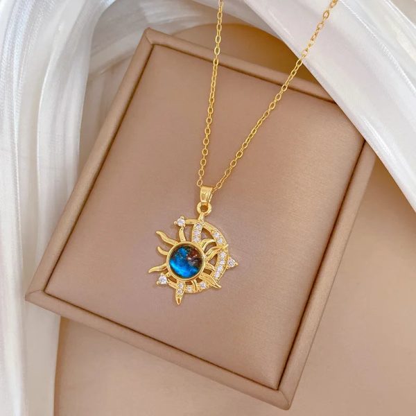 Titanium Steel Star Pendant Necklace in Gold Tone Titanium Steel Star Pendant Necklace in Gold Tone