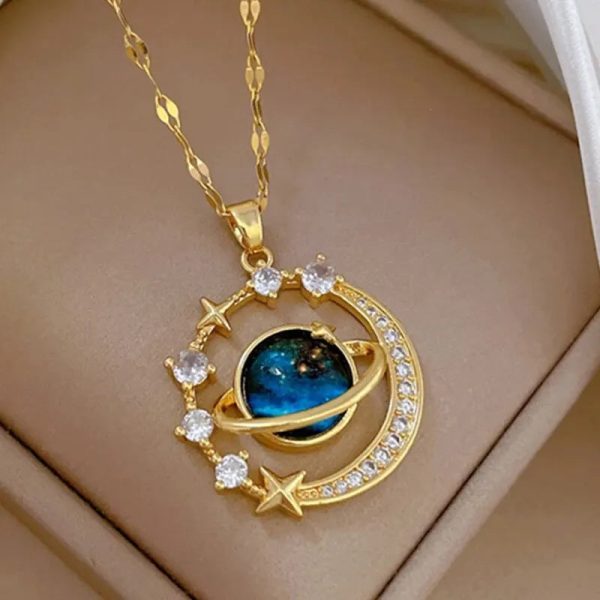 Titanium Steel Star Pendant Necklace in Gold Tone Titanium Steel Star Pendant Necklace in Gold Tone