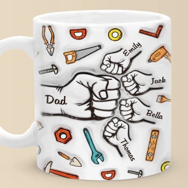 To Dad From The Reason You Drink - Family Personalized Custom 3D Inflated Effect Printed Mug - Father's Day, Gift For Dad, Grandpa To Dad From The Reason You Drink - Family Personalized Custom 3D Inflated Effect Printed Mug - Father's Day, Gift For Dad, Grandpa