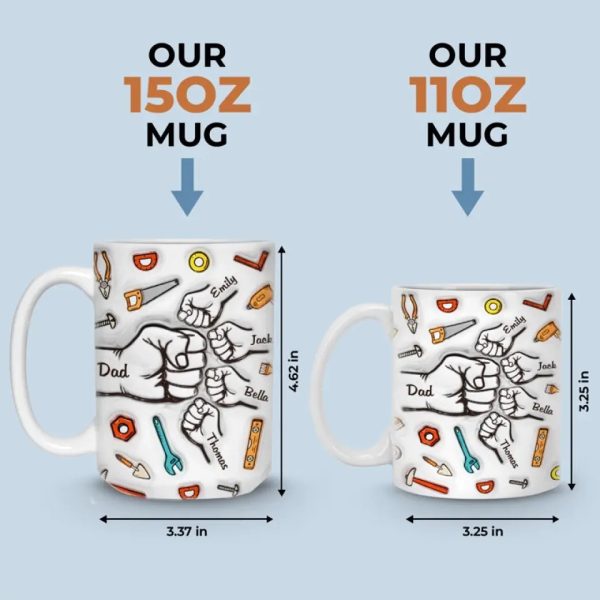 To Dad From The Reason You Drink - Family Personalized Custom 3D Inflated Effect Printed Mug - Father's Day, Gift For Dad, Grandpa To Dad From The Reason You Drink - Family Personalized Custom 3D Inflated Effect Printed Mug - Father's Day, Gift For Dad, Grandpa