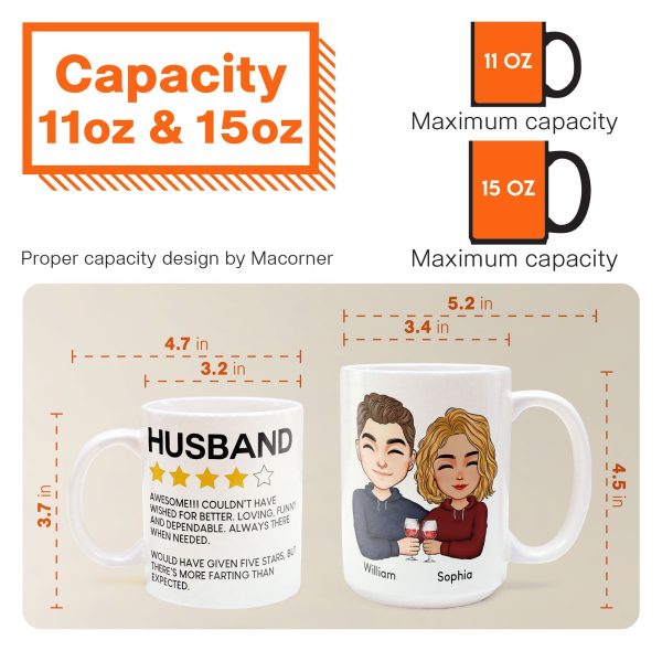To Husband Five Star Funny - Personalized Mug To Husband Five Star Funny - Personalized Mug