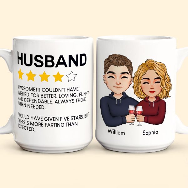 To Husband Five Star Funny - Personalized Mug To Husband Five Star Funny - Personalized Mug