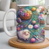 To Lucia, Yarn Balls And Spinning Wheel Design - Personalized Custom Coffee Mug - HOB076_MG