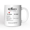 To Mom VS To Dad Funny Personalized Mug with Name, Moms Rescue Remedy Gift To Mom VS To Dad Funny Personalized Mug with Name, Moms Rescue Remedy Gift