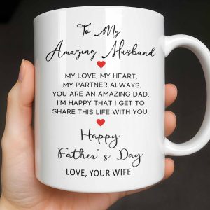 To My Amazing Husband Love And Heart - Personalized Custom Coffee Mug - HSB084_MG