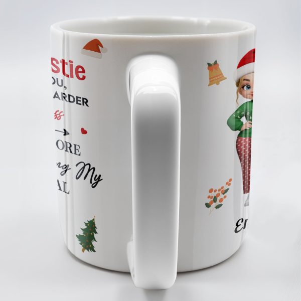 To My Badass Bestie, Thank You For Being My Unbiological Sister - Personalized Custom Coffee Mug - BST318_MG