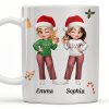 To My Badass Bestie, Thank You For Being My Unbiological Sister - Personalized Custom Coffee Mug - BST318_MG