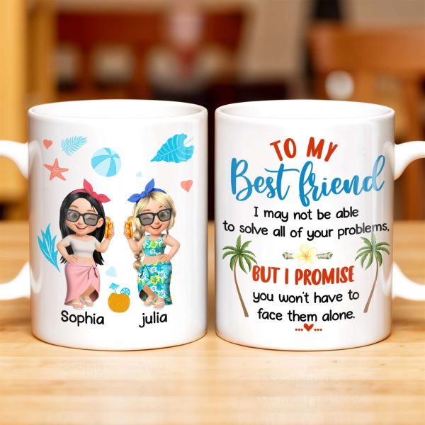 To My Best Friend, Tropical Friendship Promise - Personalized Custom Coffee Mug - BST183_MG To My Best Friend, Tropical Friendship Promise - Personalized Custom Coffee Mug - BST183_MG
