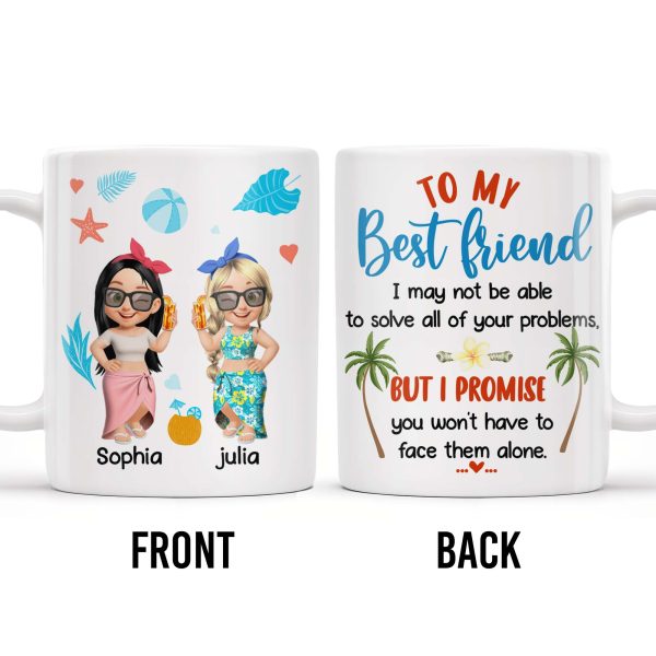 To My Best Friend, Tropical Friendship Promise - Personalized Custom Coffee Mug - BST183_MG To My Best Friend, Tropical Friendship Promise - Personalized Custom Coffee Mug - BST183_MG