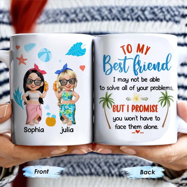To My Best Friend, Tropical Friendship Promise - Personalized Custom Coffee Mug - BST183_MG To My Best Friend, Tropical Friendship Promise - Personalized Custom Coffee Mug - BST183_MG