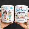To My Best Friend, Tropical Friendship Promise - Personalized Custom Coffee Mug - BST183_MG To My Best Friend, Tropical Friendship Promise - Personalized Custom Coffee Mug - BST183_MG