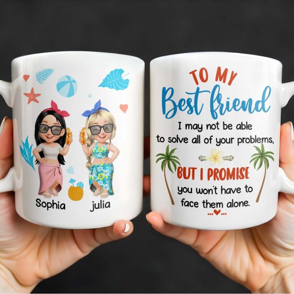 To My Best Friend, Tropical Friendship Promise - Personalized Custom Coffee Mug - BST183_MG To My Best Friend, Tropical Friendship Promise - Personalized Custom Coffee Mug - BST183_MG