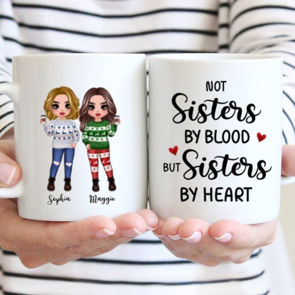 To My Bestie Christmas Standing Doll Besties In Snow Personalized Mug To My Bestie Christmas Standing Doll Besties In Snow Personalized Mug