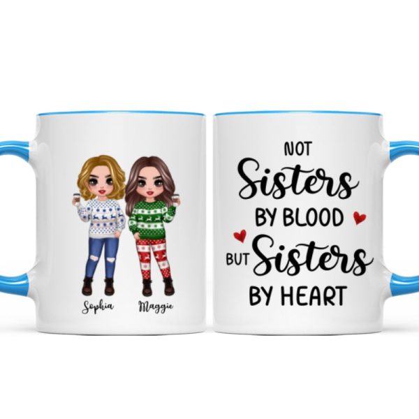 To My Bestie Christmas Standing Doll Besties In Snow Personalized Mug To My Bestie Christmas Standing Doll Besties In Snow Personalized Mug