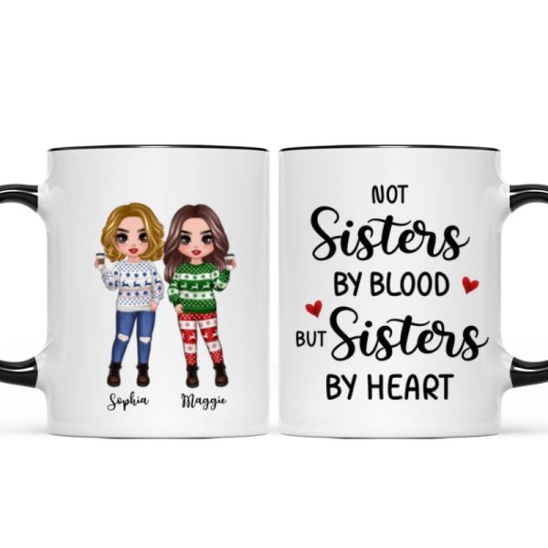 To My Bestie Christmas Standing Doll Besties In Snow Personalized Mug To My Bestie Christmas Standing Doll Besties In Snow Personalized Mug
